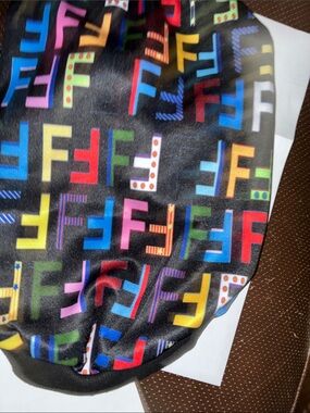 Multicolor FF Logo pet shirt on Black